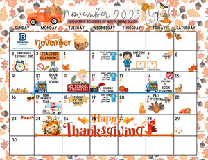 ✨November 2025 Activity Calendar ✨